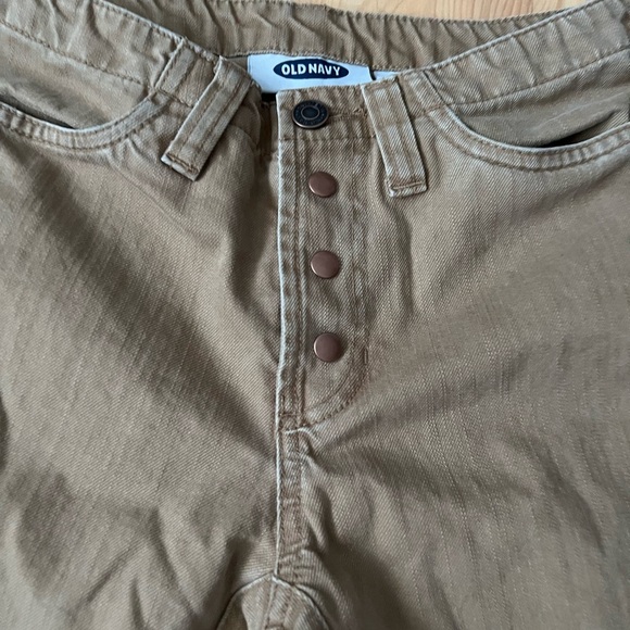 Old Navy Women’s Sz 2 Vintage Tan Denim Jeans Pants Button Fly - Picture 2 of 8